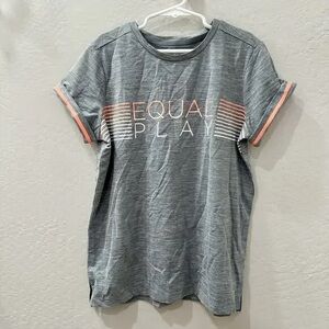Gray Kids Shirt with Orange Accents